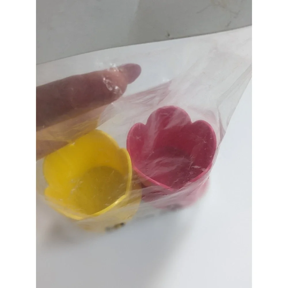 IKEA VAGRAT Flower Themed Stainless Steel Tea Infusers Set of 2 Pink Yellow NIP‎